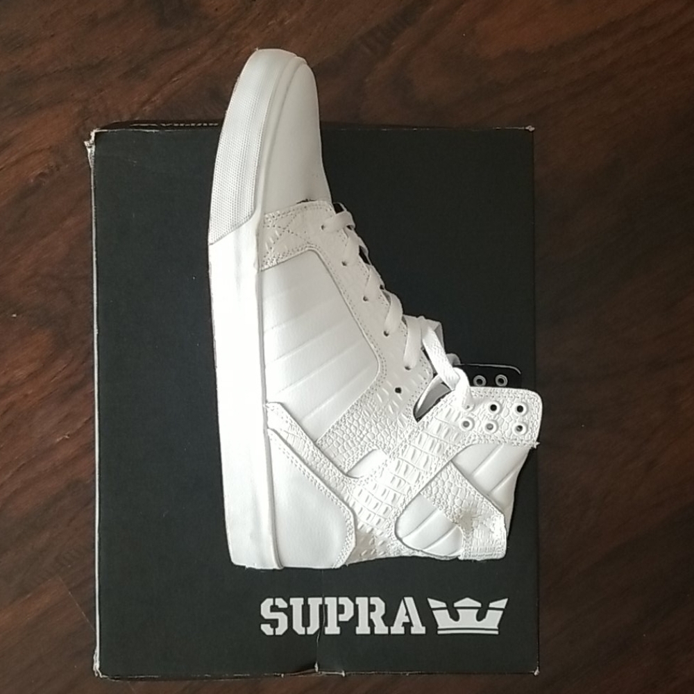 Men's Supra Skytop White Croc Size 10